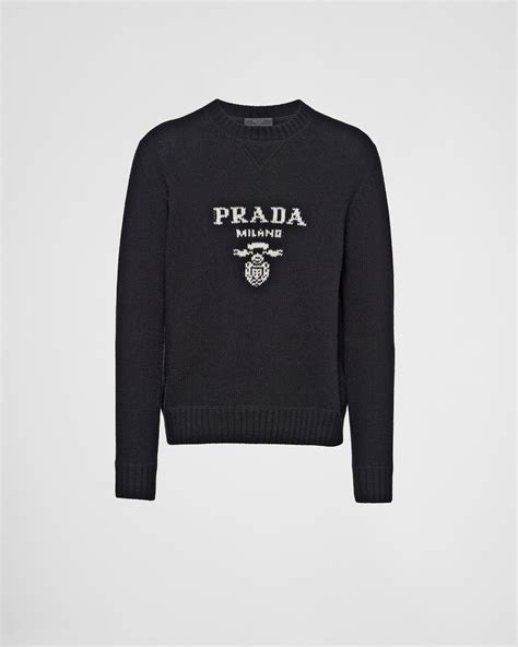 prada zip sweater with hood|prada crewneck.